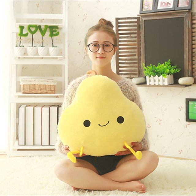Smiley Peach Cushion Pillow Plush โ photo 3