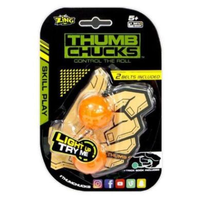 Light-Up Thumb Chucks Skill Toy with Belts