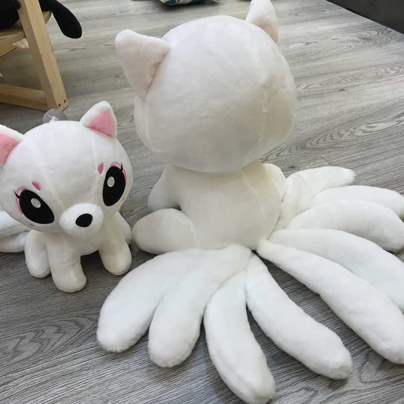White Fox Plush With Pink Accents โ photo 2