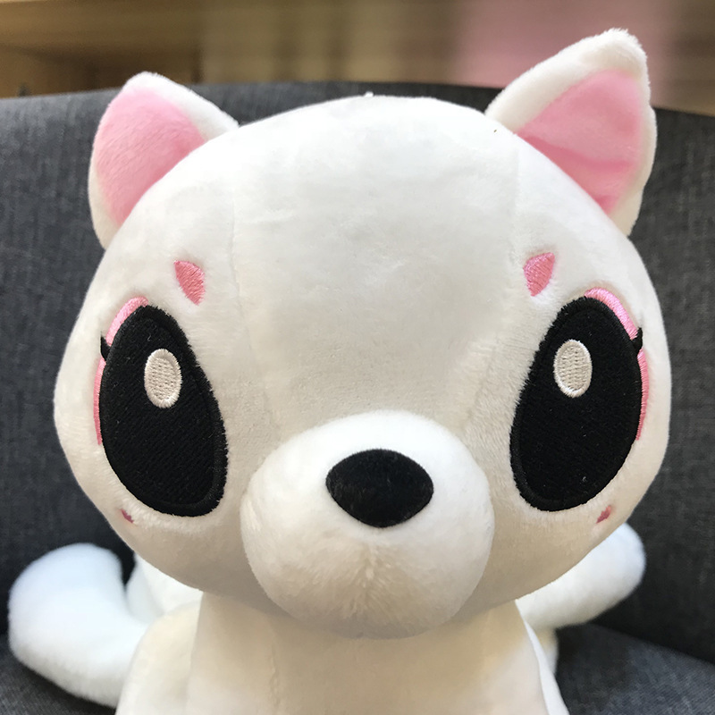 White Fox Plush With Pink Accents โ photo 4