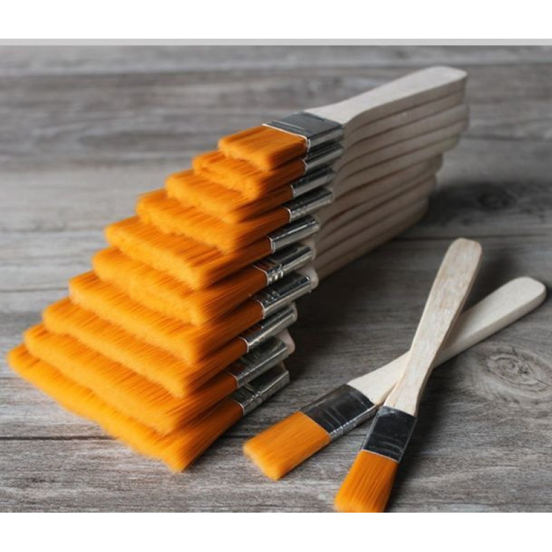 Nylon Bristle Flat Paint Brush Set
