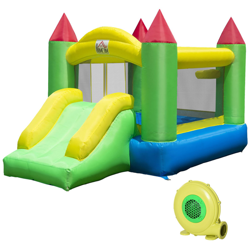 Kids Inflatable Bounce House with Slide & Blower