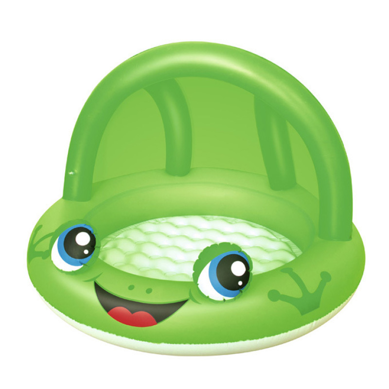Frog Baby Splash Pool with Shade Canopy