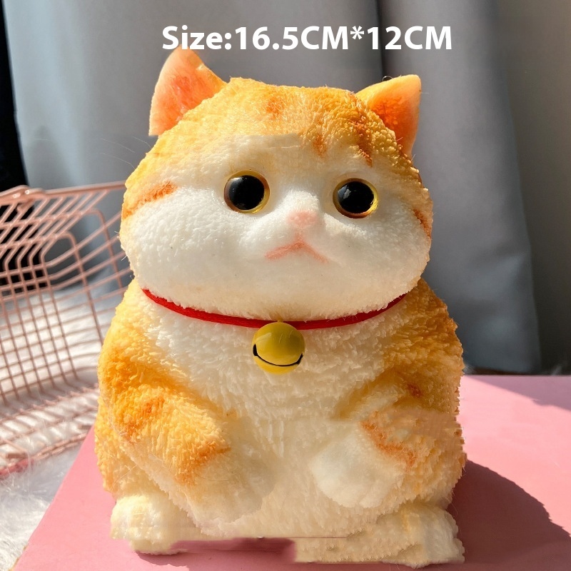 Jumbo Chubby Orange Tabby Cat Slow-Rise Squishy