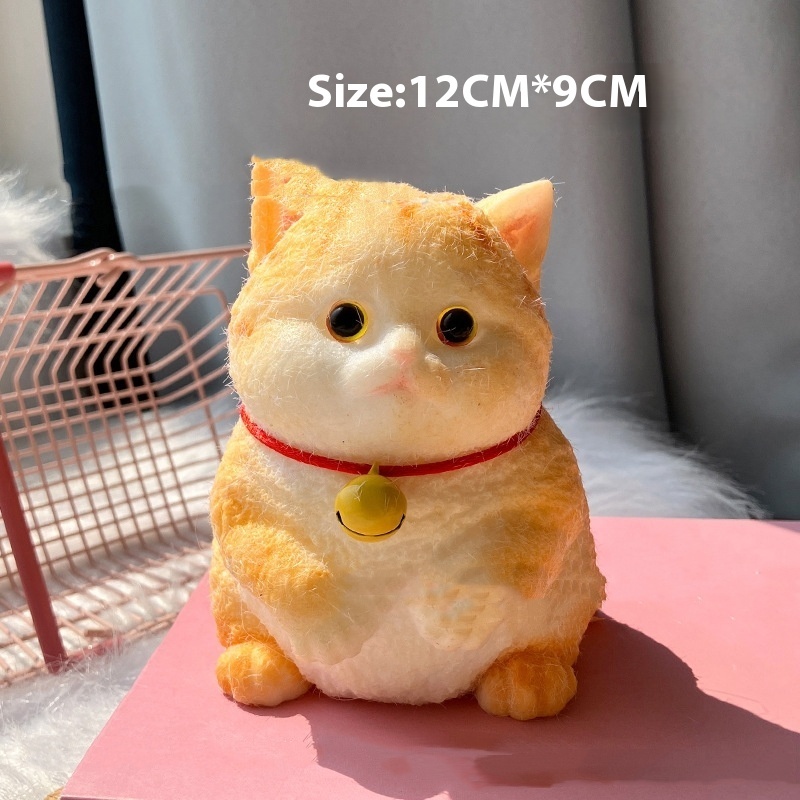 Jumbo Chubby Orange Tabby Cat Slow-Rise Squishy โ photo 2