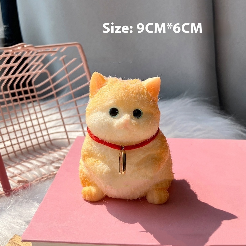 Jumbo Chubby Orange Tabby Cat Slow-Rise Squishy โ photo 3