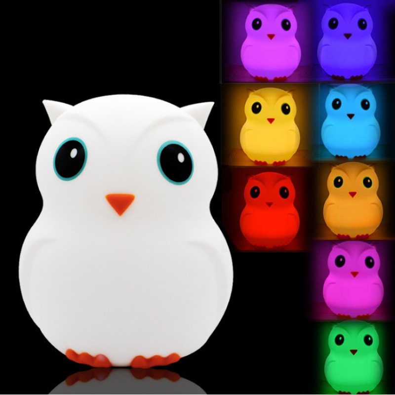 Owl Color-Changing Silicone Night Light — photo 2