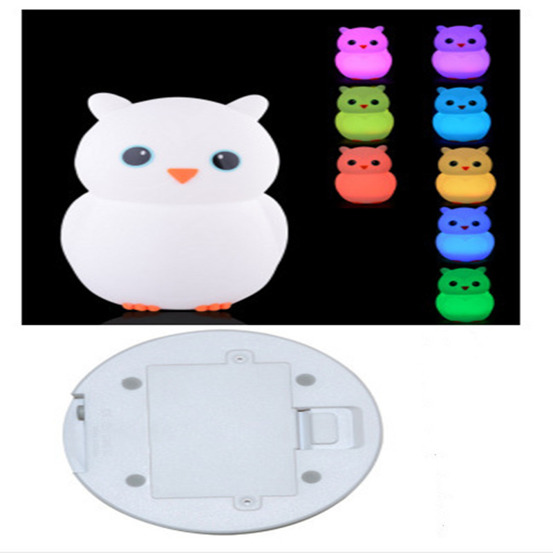 Owl Color-Changing Silicone Night Light — photo 4