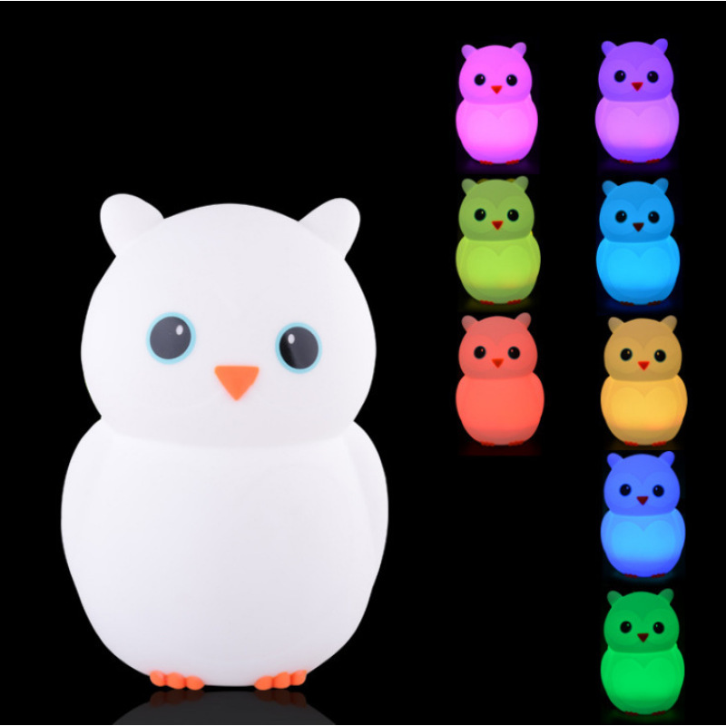 Owl Color-Changing Silicone Night Light — photo 5