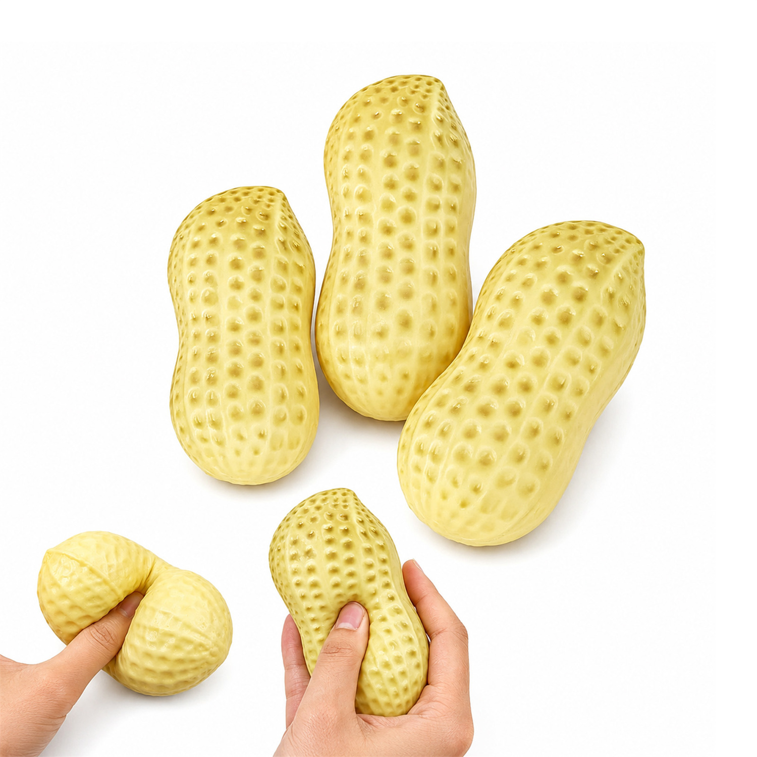 Realistic Peanut Squeeze Ball Trio