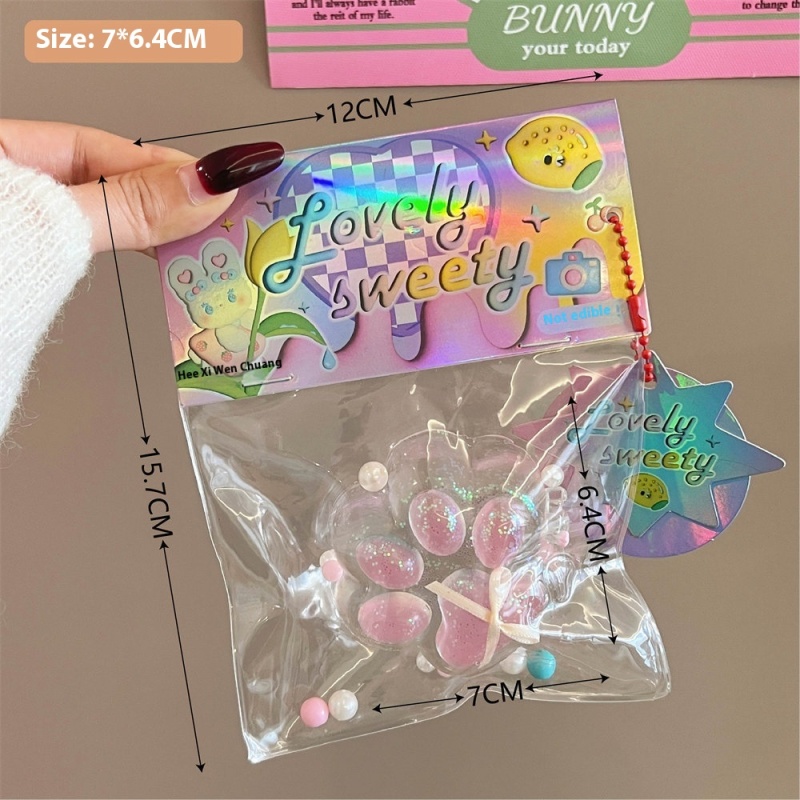 Glitter Pearl Cat-Paw Squishy Set