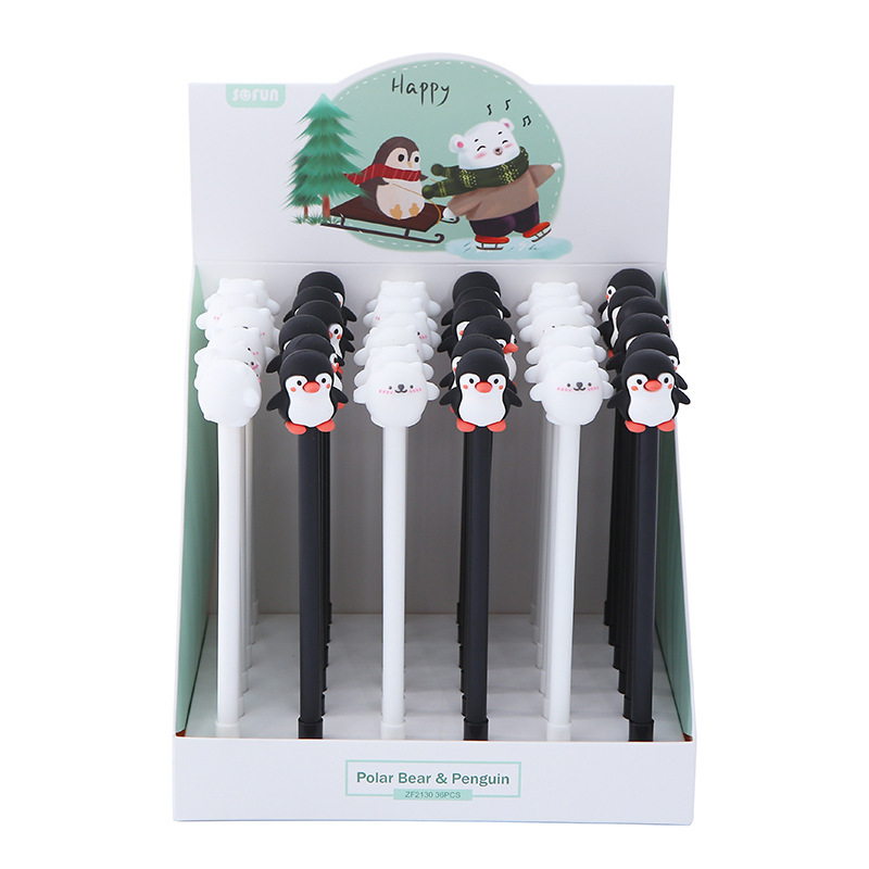 Penguin & Polar Bear Silicone-Topped Gel Pens
