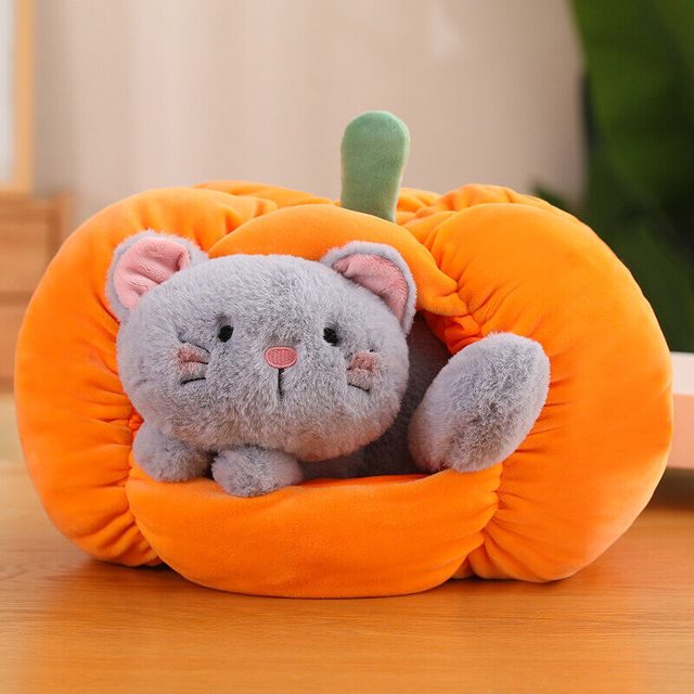 Kitty-in-a-Pumpkin Plush Bed โ photo 2