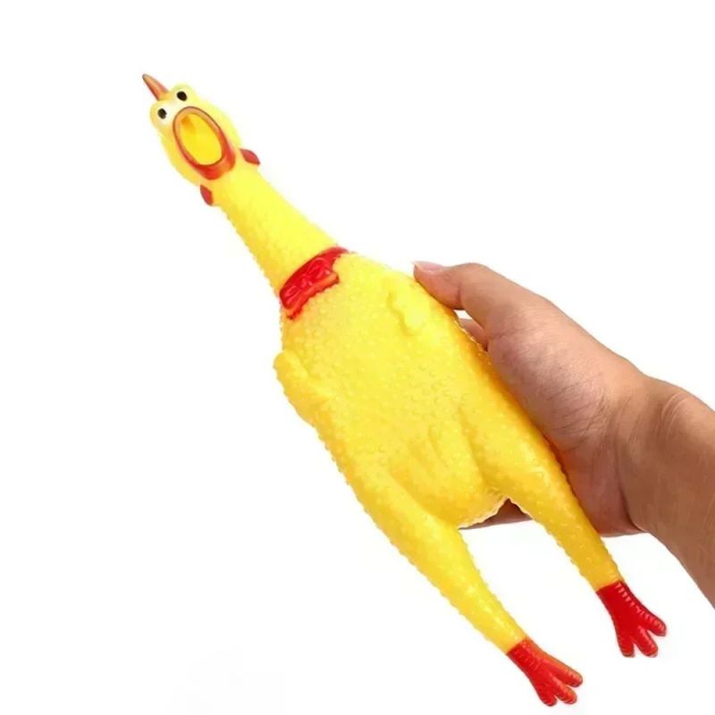 Screaming Rubber Chicken Squeak Toy