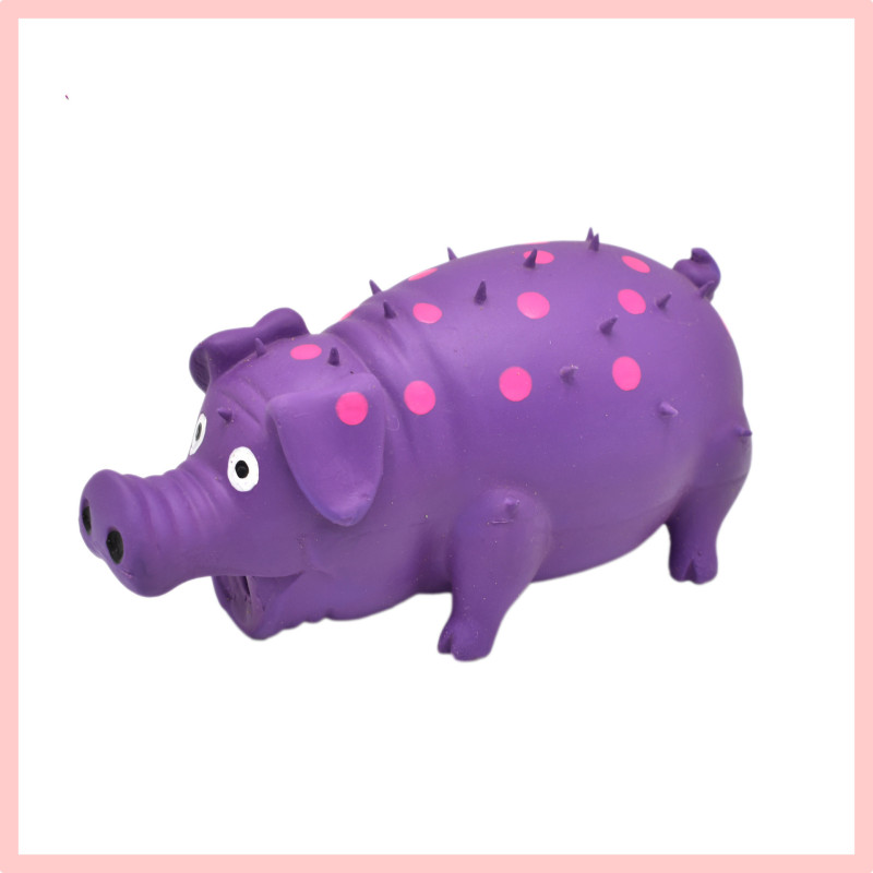 Squeaky Latex Spotted Pig Pet Toy โ photo 4