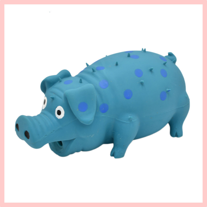Squeaky Latex Spotted Pig Pet Toy โ photo 5