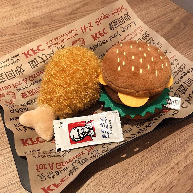 Fast-Food Plush Squeaky Dog Toy Set โ photo 4