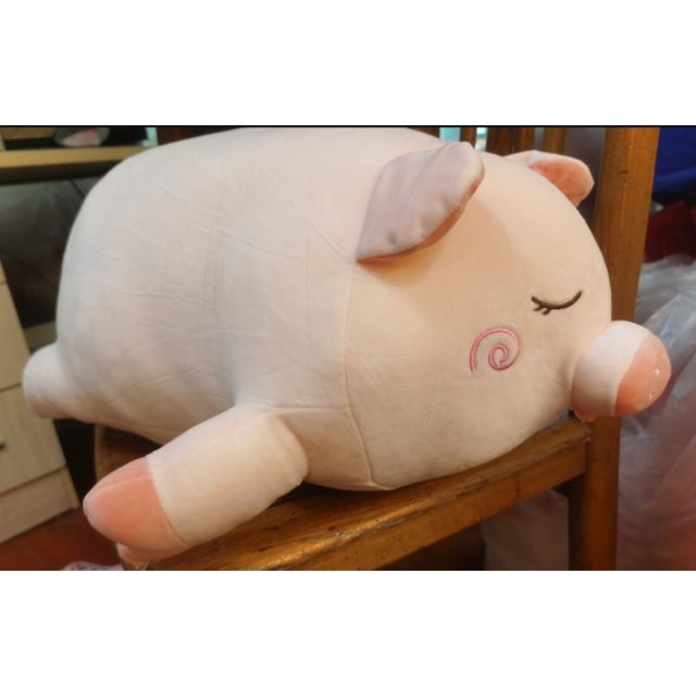 Sleepy Roly-Poly Pig Plush Pillow โ photo 3