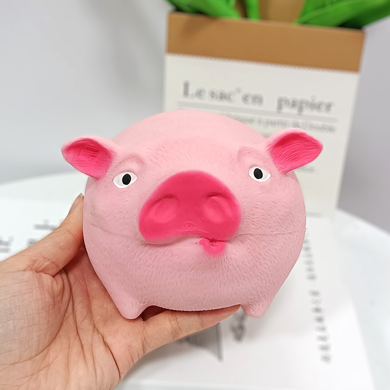 Squishy Pink Pig Face Splat Ball