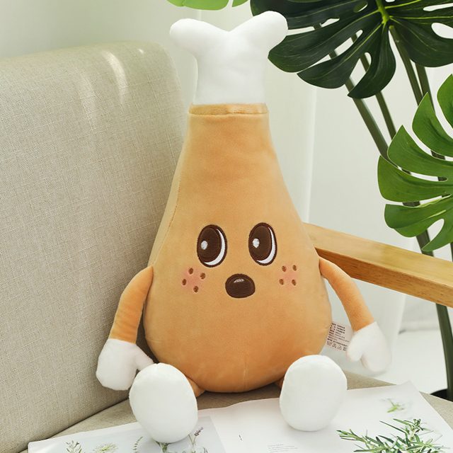Smiley Drumstick Plush Pillow