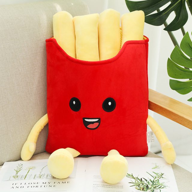 Smiley French Fries Plush Pillow — photo 2