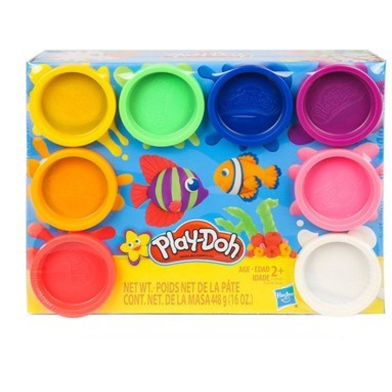8-Pack Neon Modeling Dough Tubs โ photo 3