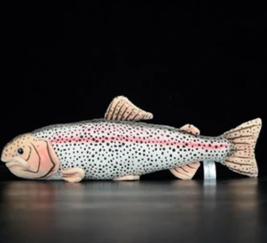 Realistic Rainbow Trout Fish Plush โ photo 3