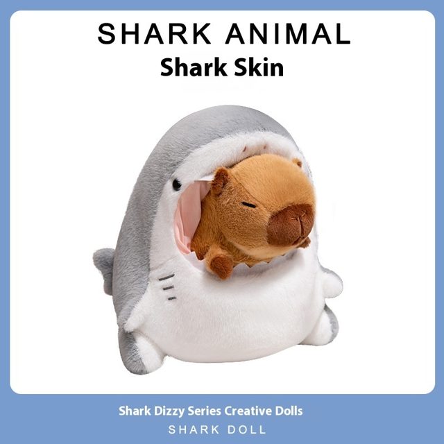 Shark-Hoodie Capybara Plush - 30cm โ photo 2