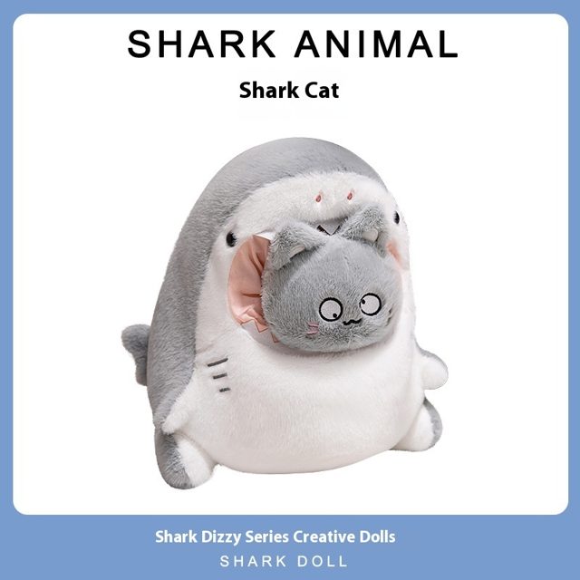 Shark-Hoodie Grumpy Cat Plush - 30cm โ photo 2