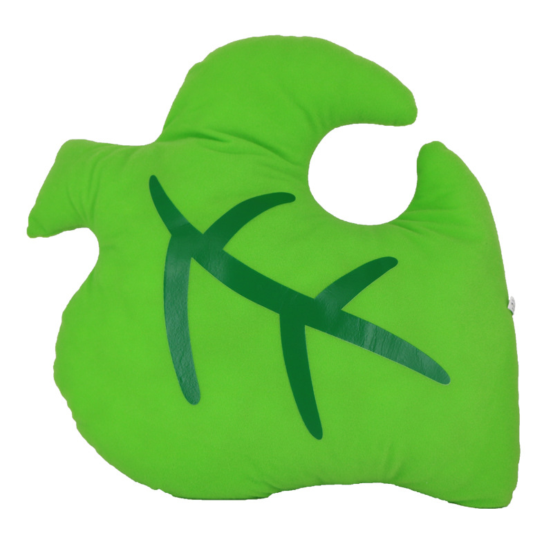 Green Jungle Leaf Cushion Plush
