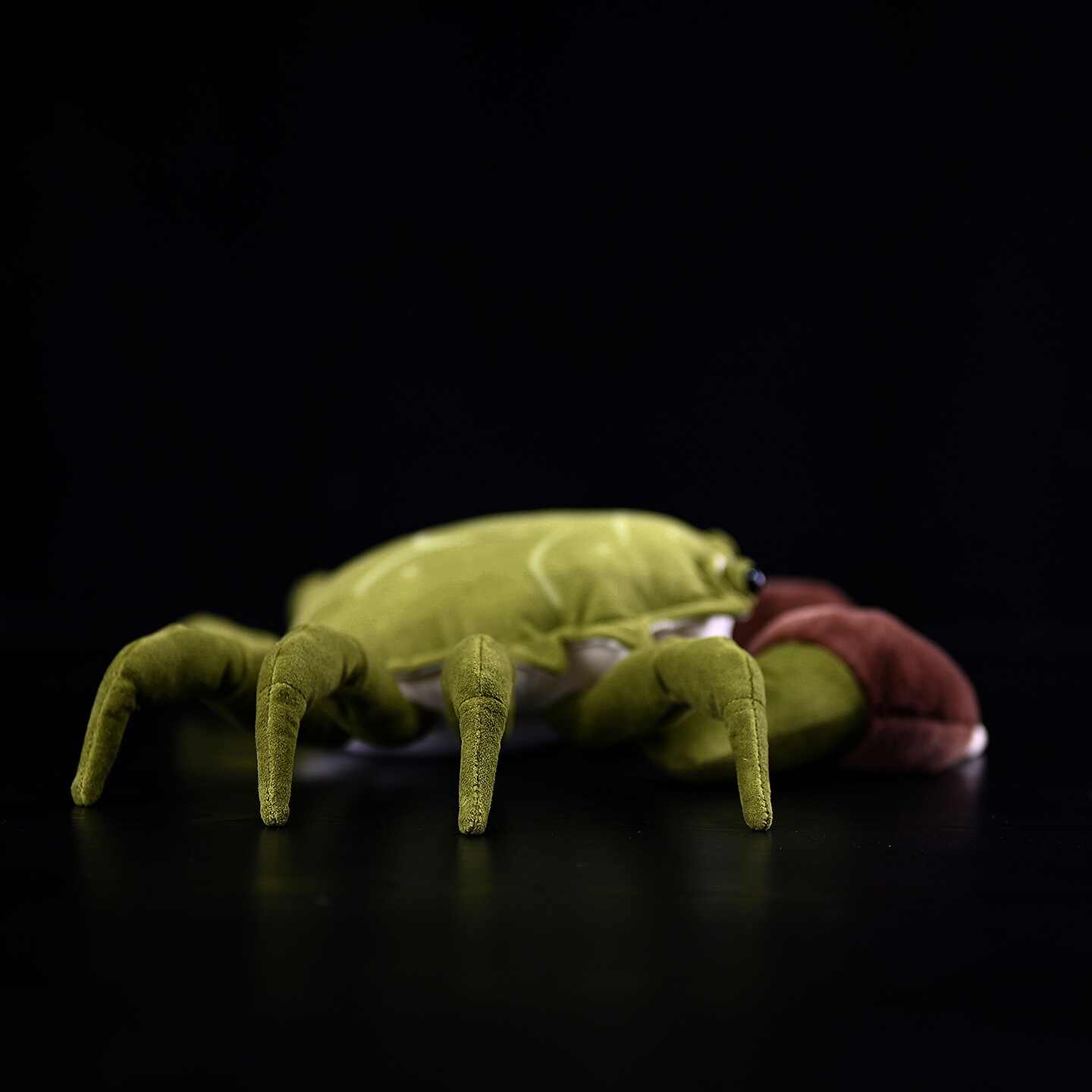 Realistic Green Crab Plush With Furry Claws — photo 2