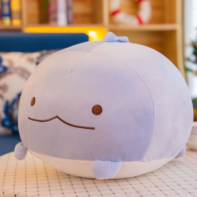 Squishy Blue Corner-Buddy Lizard Pillow Plush