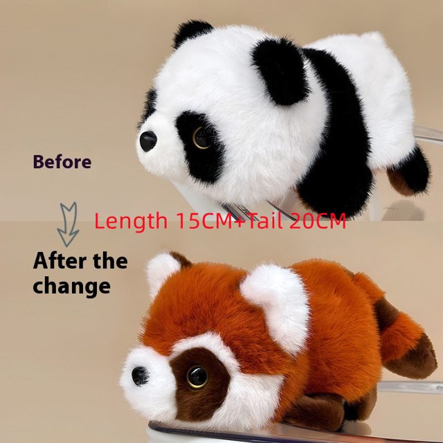 Reversible Panda-to-Red-Panda Flip Plush (15cm)