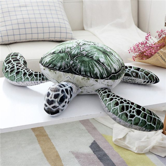 Realistic Sea Turtle Cushion Plush