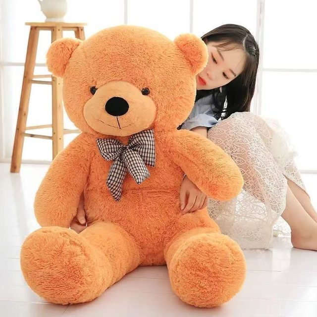 Classic Brown Teddy Bear With Plaid Bow โ photo 6