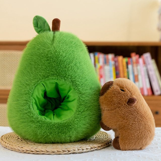 Capybara in an Avocado Burrow Plush โ photo 2