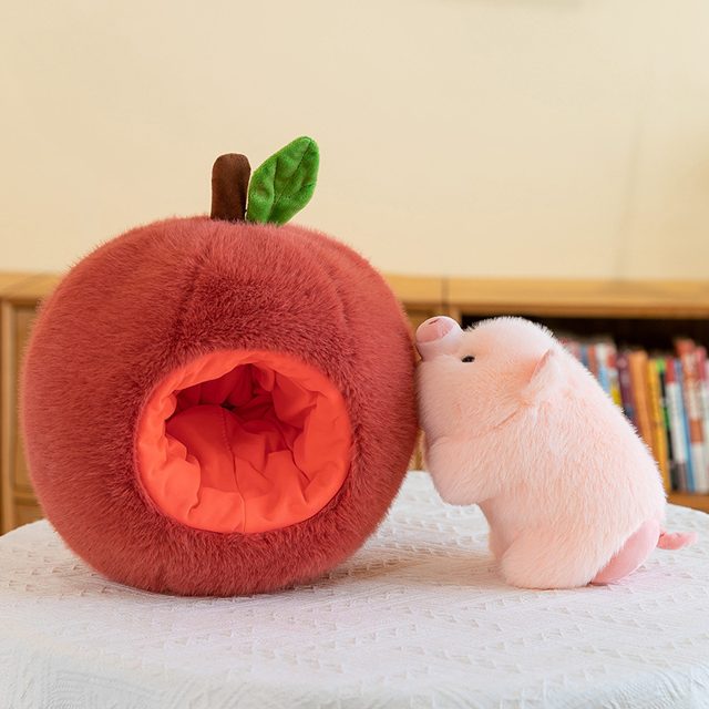 Piggy in an Apple Burrow Plush