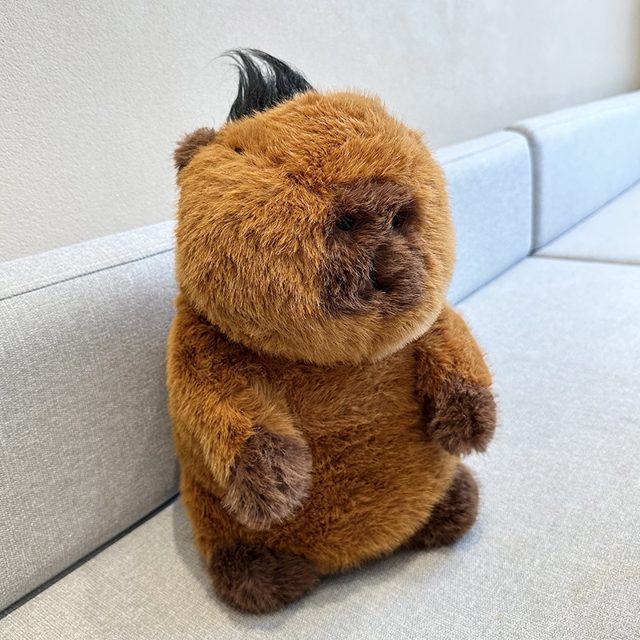 Punk Capybara Plush With Mohawk