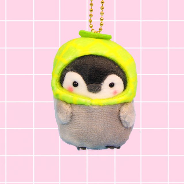 Penguin in a Melon Hood Keychain