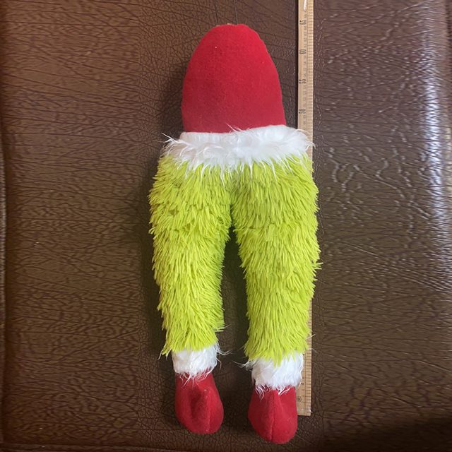 Furry Green Grinch-Style Arm Christmas Tree Pick — photo 2