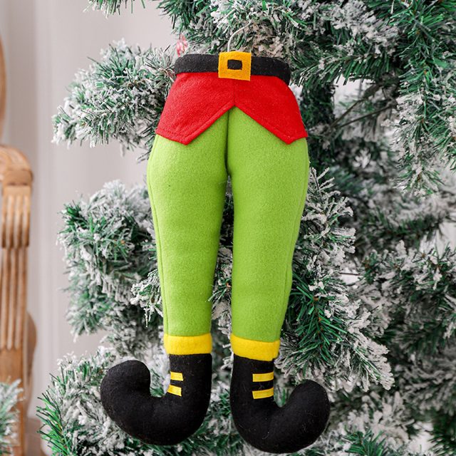 Furry Green Grinch-Style Arm Christmas Tree Pick — photo 3