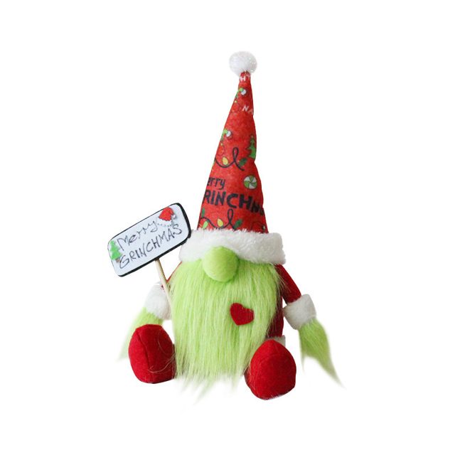 Furry Green Grinch-Style Arm Christmas Tree Pick — photo 6
