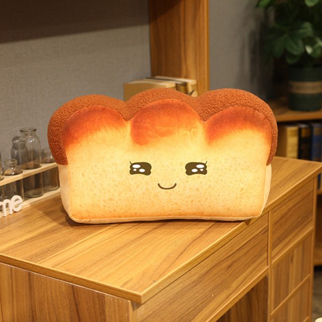 Sparkle-Eyed Toast Loaf Cushion Plush