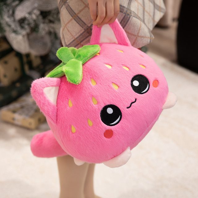 Strawberry Kitty Plush With Handle — photo 3