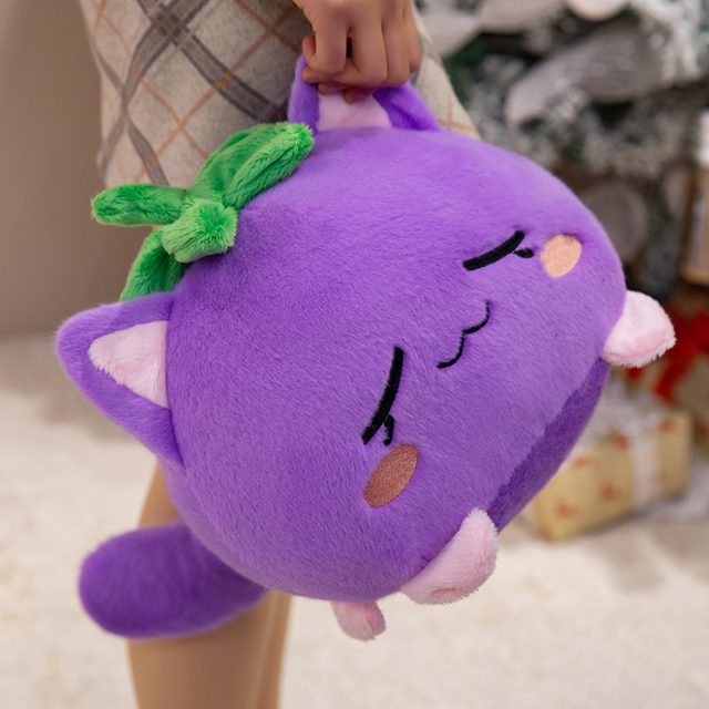 Eggplant Kitty Plush With Handle โ photo 3