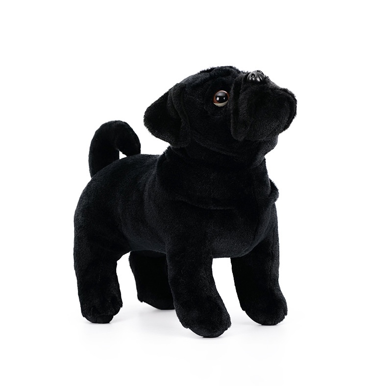 Realistic Black Pug Puppy Plush