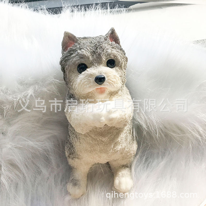 Flocked Sitting Cat Figurine โ photo 2