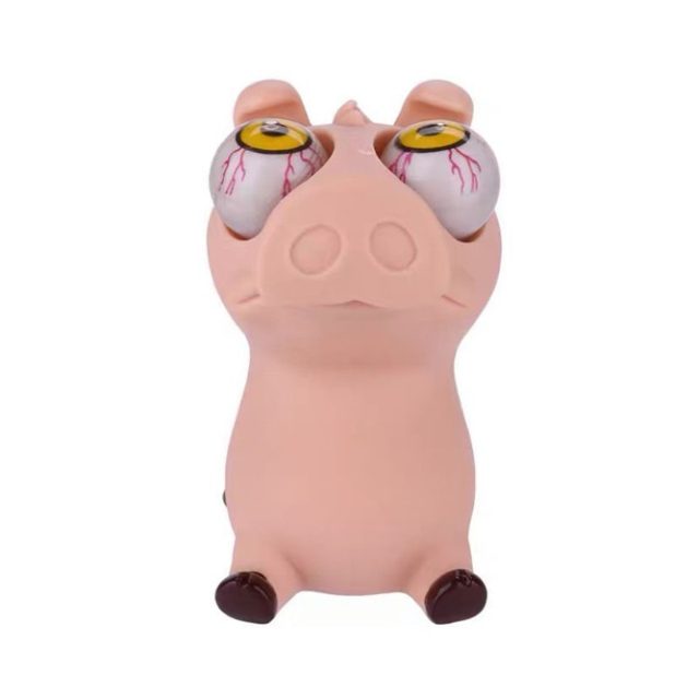 Pop-Eye Peach Piggy Squeeze Toy