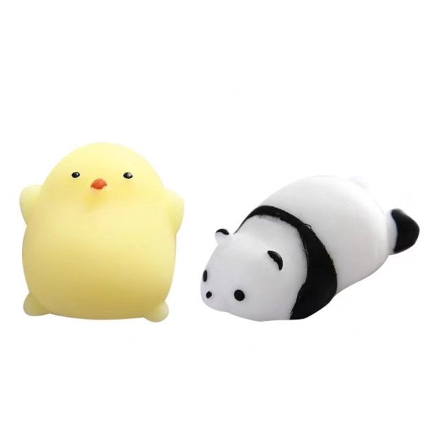 Mini Mochi Chick & Panda Squishy Duo
