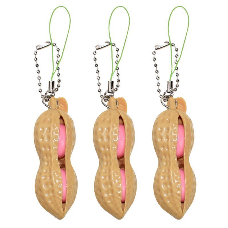 Pop-a-Bean Peanut Keychain โ photo 2